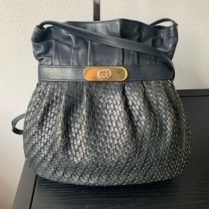 🔥GUCCI 70 Navy Woven